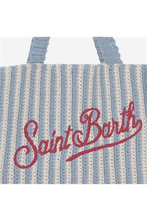Crochet Ruffle Shoulder Bag In Stripes MC2 SAINT BARTH | Crossbody Bags | CRV000100571L